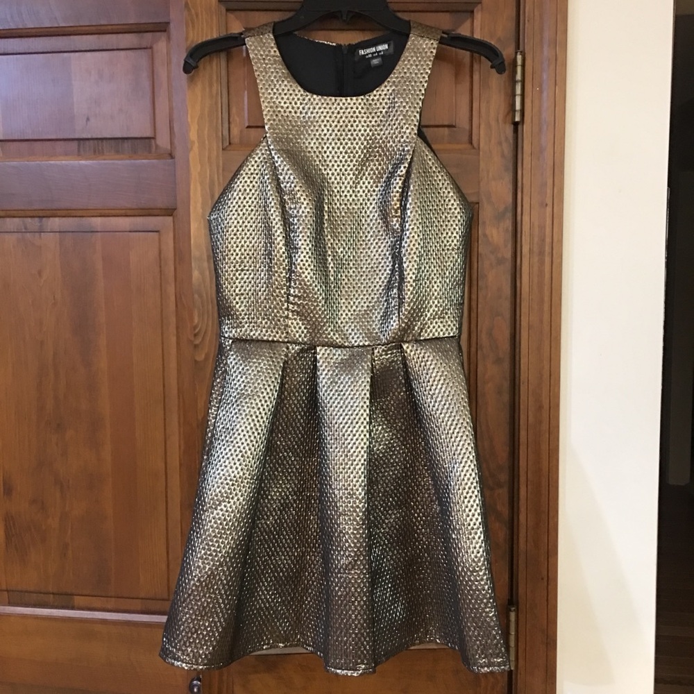 Gold & Black Metallic dress